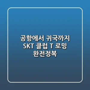 공항에서 귀국까지 SKT 클럽 T 로밍 완전정복