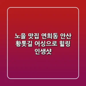 노을 맛집! 연희동 안산 황톳길 어싱으로 힐링 & 인생샷