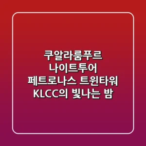 쿠알라룸푸르 나이트투어: 페트로나스 트윈타워 KLCC의 빛나는 밤