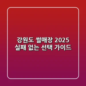 강원도 썰매장 2025, 실패 없는 선택 가이드
